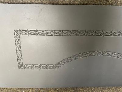 Antique Cast Iron Hearth - close