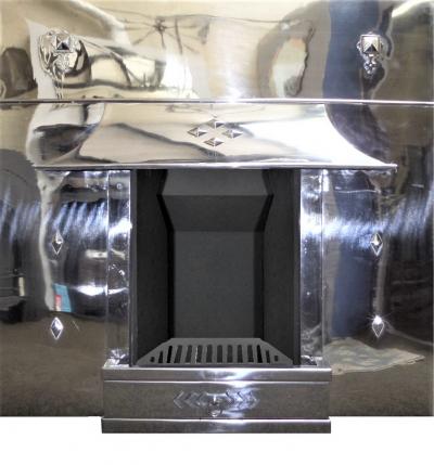 Art Deco Stainless Polished Fireplace