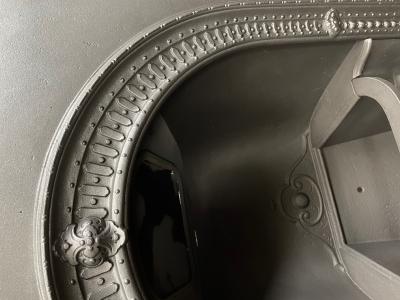 Antique Georgian bedroom hob grate - close up