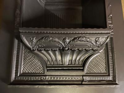 Antique Victorian bedroom fireplace - detail