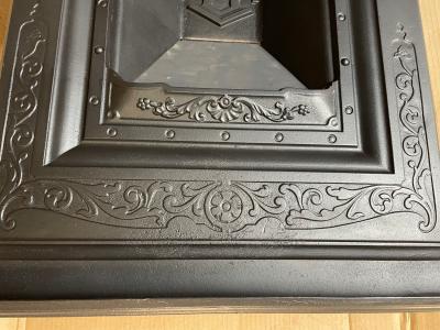 Antique Edwardian combination fireplace - detail
