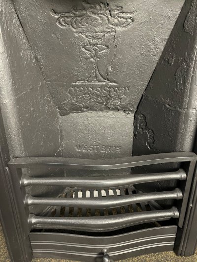 Antique Art Nouveau Bedroom Fireplace - detail