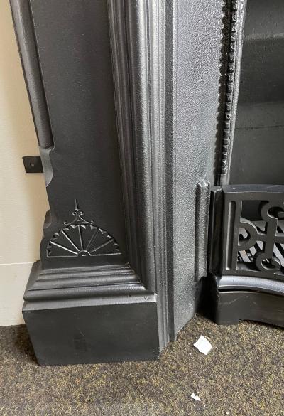 Antique Vintage Arts and Craft Cast Iron Fireplace - leg