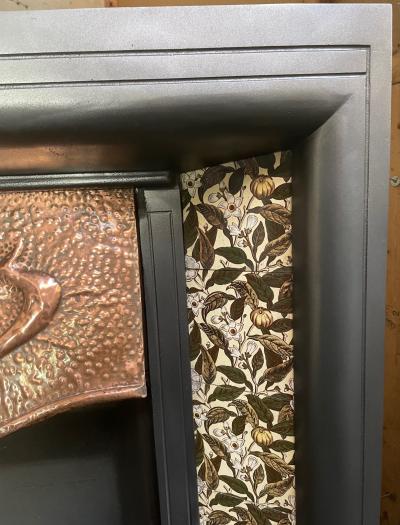 Antique Edwardian Cast Iron Insert - corner