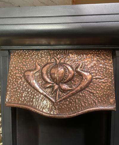 Antique Edwardian Cast Iron Insert - top