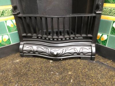 Antique Art Nouveau tiled insert - grate