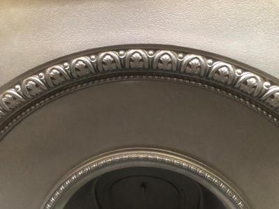Antique Edwardian cast iron arch insert - close