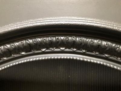 Antique Georgian cast iron arch frame - close