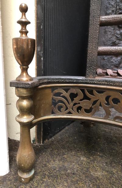 Antique Georgian fire basket - leg