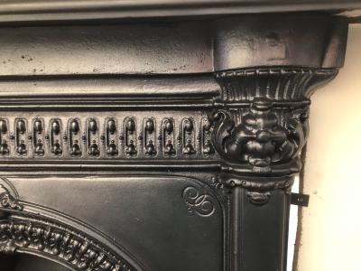 Antique Victorian Combination fireplace - close