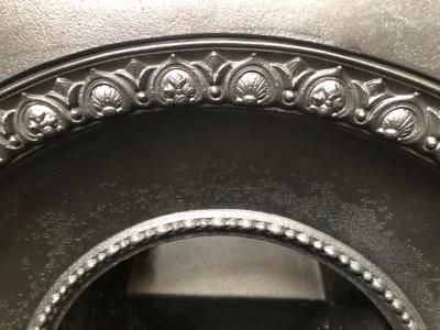 Antique Victorian cast iron arch insert close
