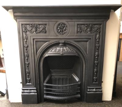 Antique Victorian combination fireplace