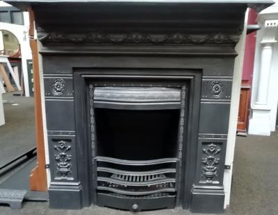 Antique cast iron Edwardian Combination fireplace