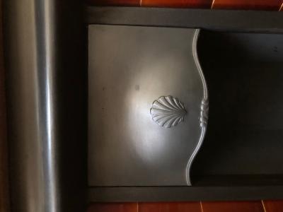 Antique 1920s 1930s Cast Iron Insert - close