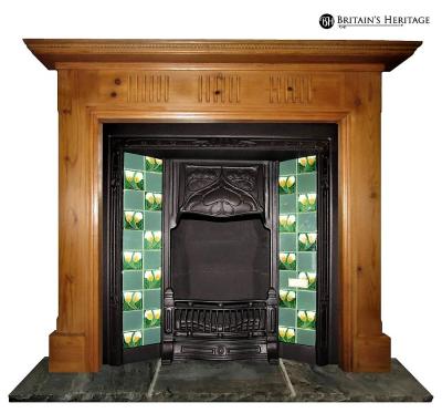 art nouveau fireplace