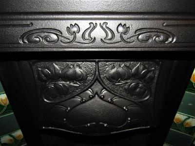 art nouveau fireplace tiles