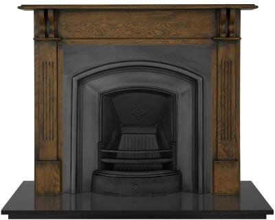 Melrose Cast Iron Fireplace Insert - Black