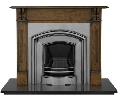 Melrose Cast Iron Fireplace Insert - Polished