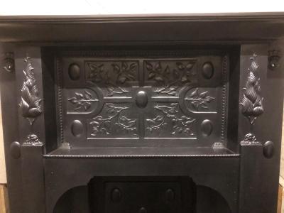 Original antique Aesthetic Movement fireplace - top