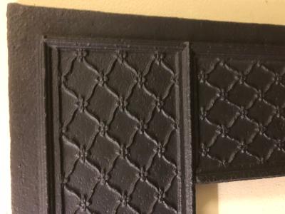 Original antique Georgian cast iron frame - corner