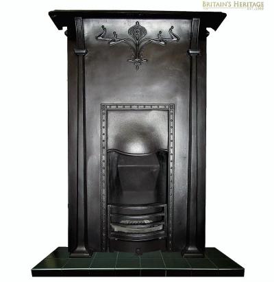 art nouveau fireplace