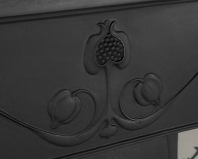 Saltmarsh Cast Iron Combination Fireplace - Black - Detail