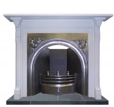 Antique victorian fireplace