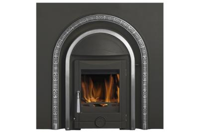 Ashbourne Cast Iron Arched Insert Integrated With Eco Stove