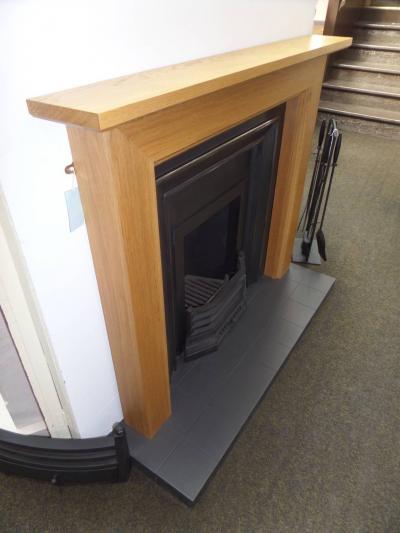 oak mantel fireplace