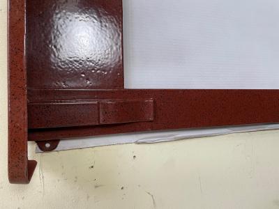 Antique 1930s 40s stove enamelled fire surround - corner