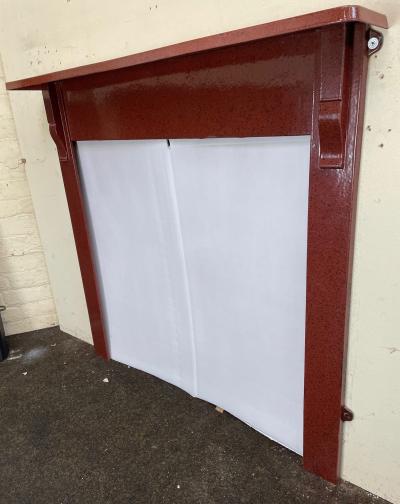 Antique 1930s 40s stove enamelled fire surround - side