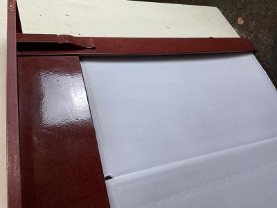 Antique 1930s 40s stove enamelled fire surround - shelf