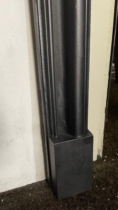 Antique Edwardian cast iron stove surround - leg