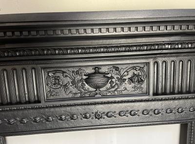 Antique Victorian stove surround - detail