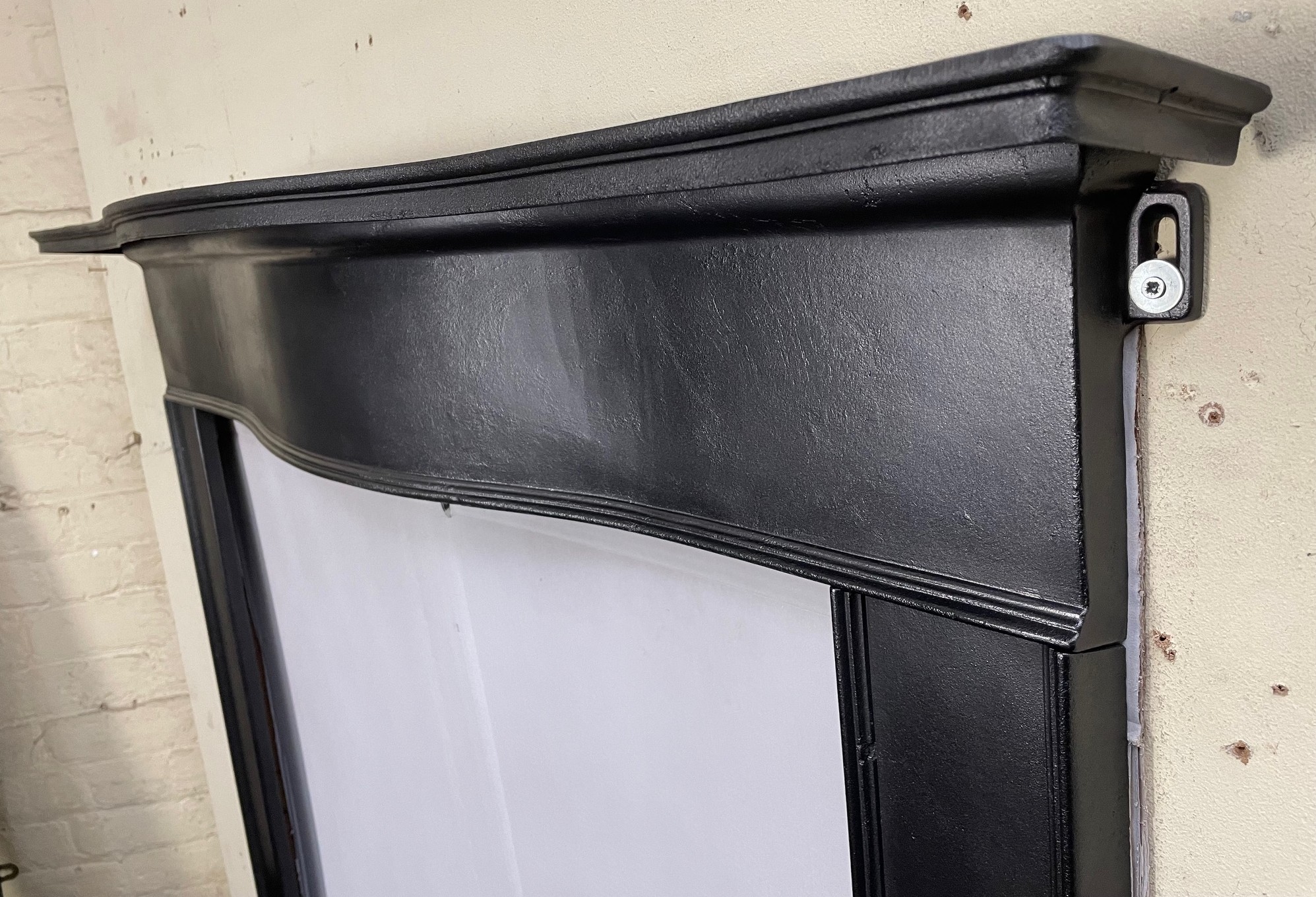 Antique 1930’s cast iron fireplace - detail