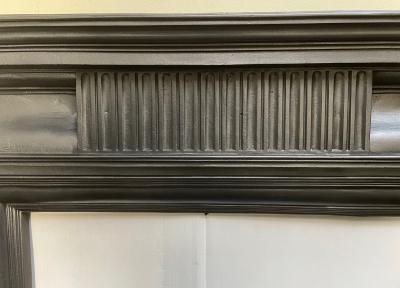 Antique Edwardian cast iron stove surround - detail
