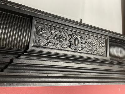 Antique Victorian cast iron COALBROOKDALE fire surround - feature