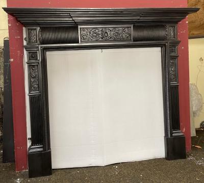 Antique Victorian cast iron COALBROOKDALE fire surround