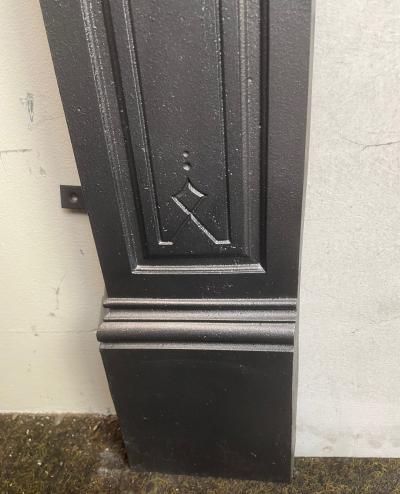 Antique Edwardian cast iron stove surround - leg