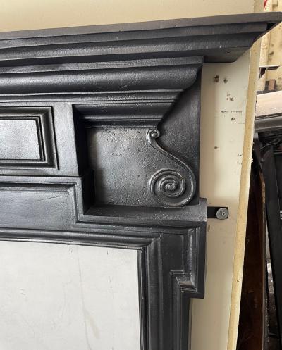 Antique Edwardian Cast Iron Stove Fire Surround - detail