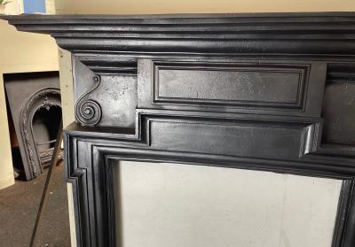 Antique Edwardian Cast Iron Stove Fire Surround - top