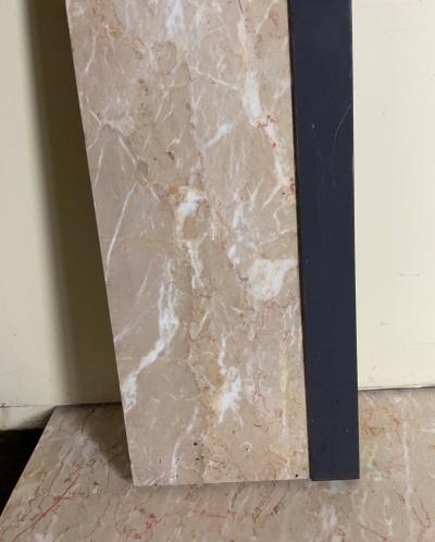 Natural Marble Back Panel And Hearth - leg