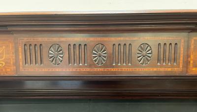 Antique Edwardian Inlay Mahogany Fire Surround - detail