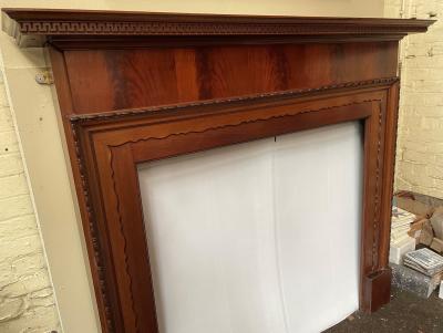 Antique 1920s / 1930s Mahogany Fire Surround - side