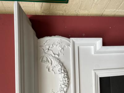 Large  Antique Georgian Wood Fire Surround - corner