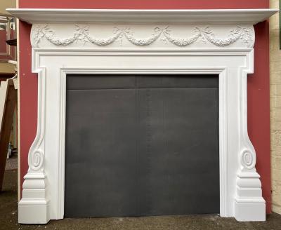 Large  Antique Georgian Wood Fire Surround