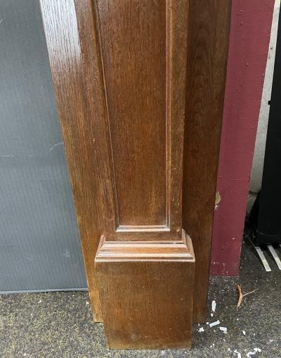 Antique Edwardian oak fire surround - leg