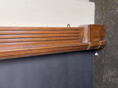 Antique late Victorian/ Edwardian oak fire surround - leg