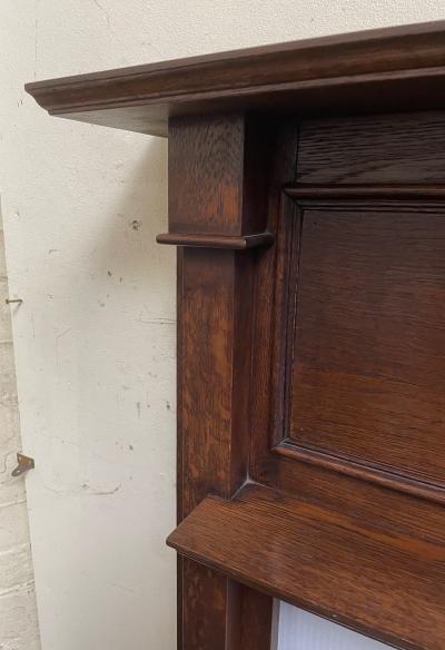 Antique 1920s / 1930s Oak Fire Surround - corner