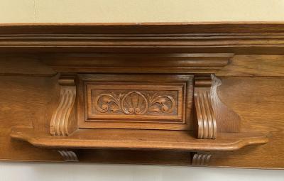 Antique Late Victorian oak fire surround - feature